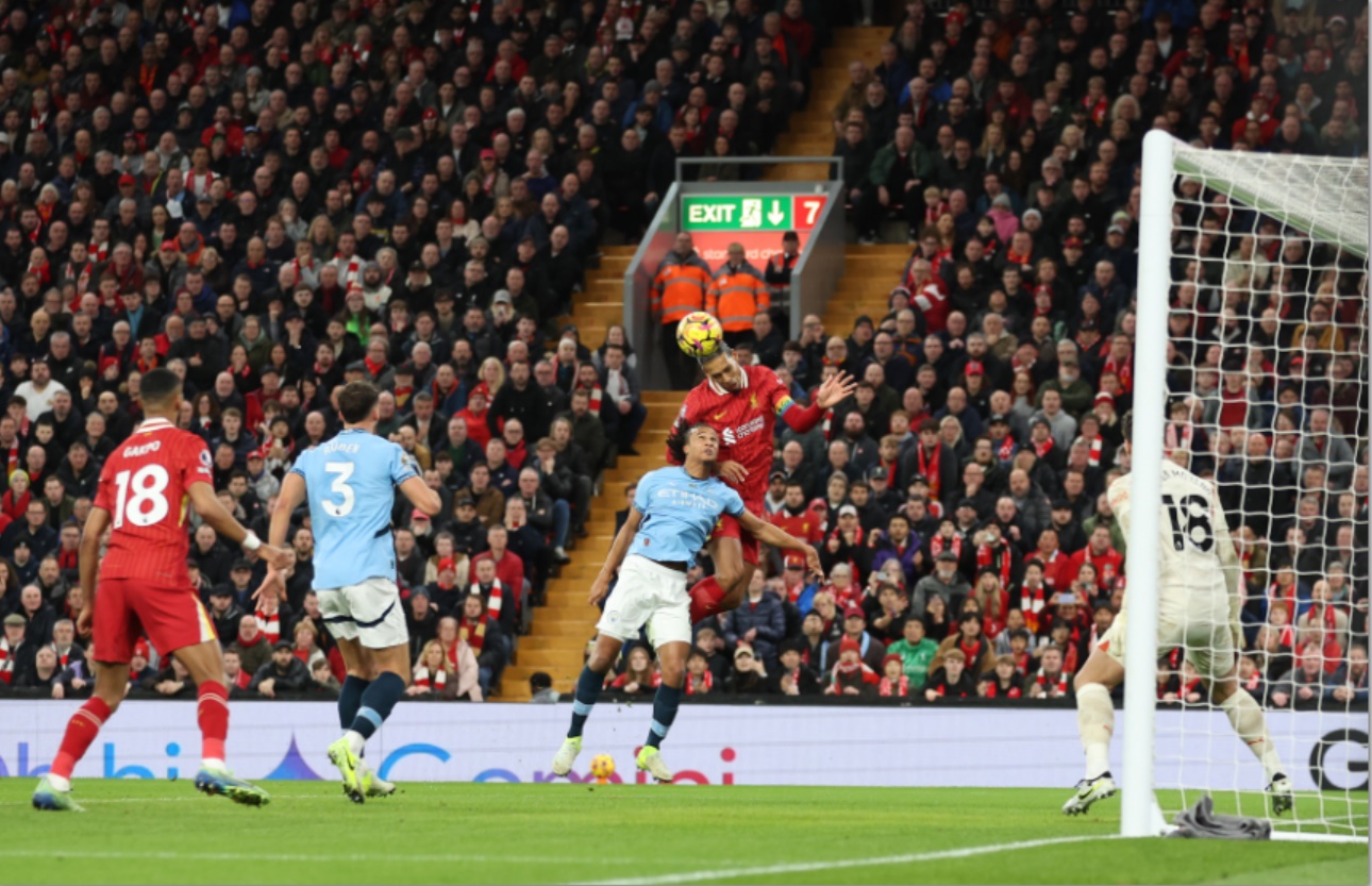 Roy Keane was critical of Virgil van Dijk's finishing against Man City