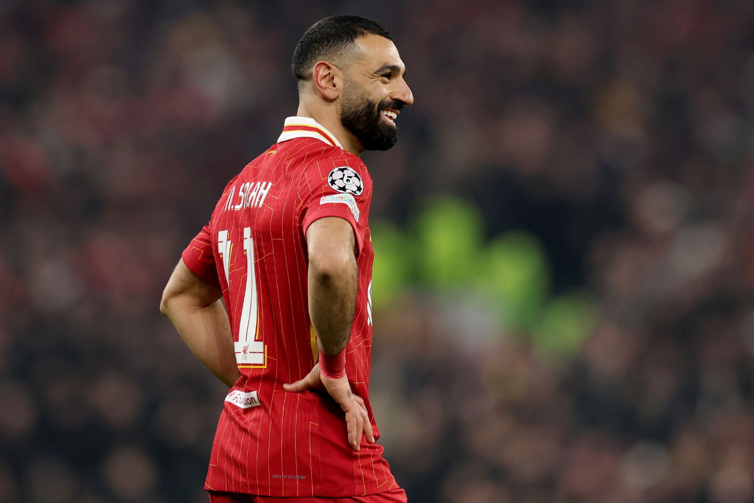 Mo Salah during the game against Lille