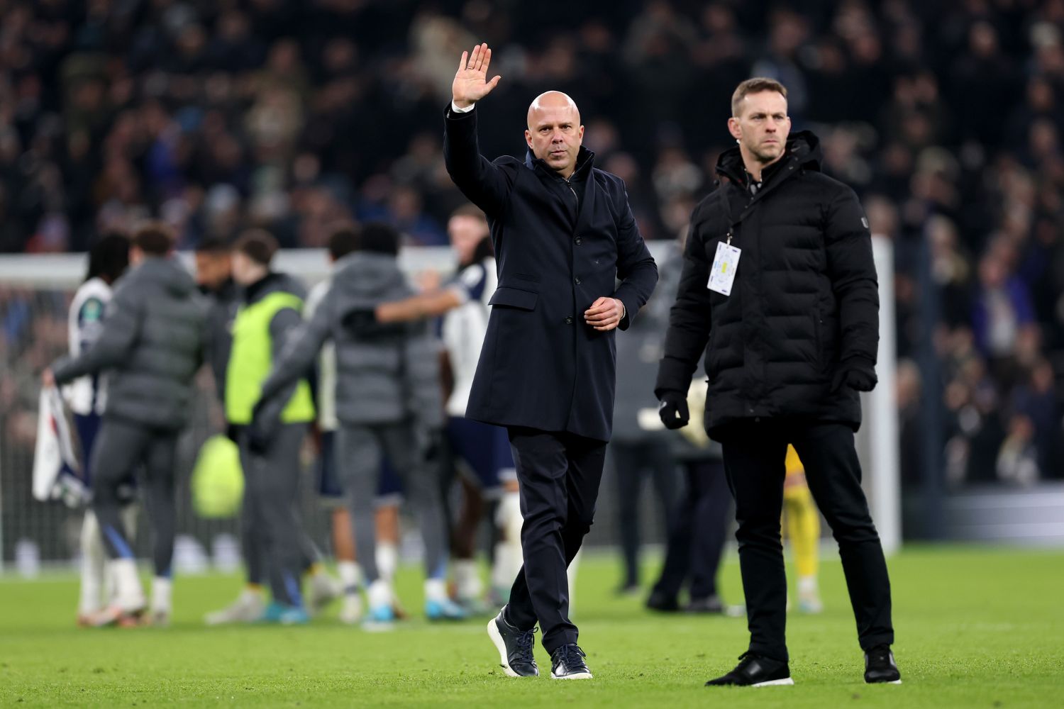 Arne Slot salutes Liverpool fans at Tottenham