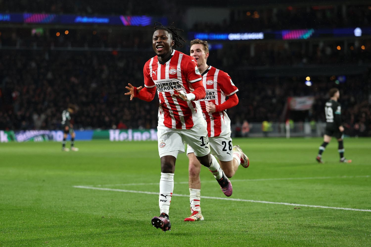 Johan Bakayoko after scoring against Liverpool