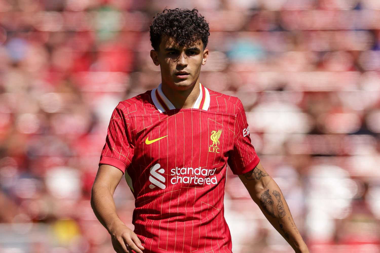 Stefan Bajcetic plays for Liverpool in pre-season