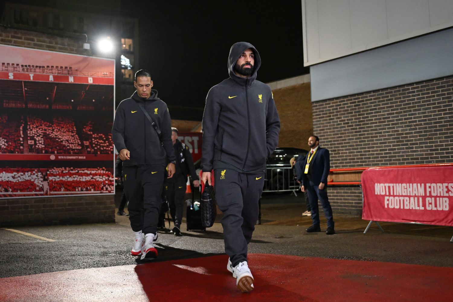 Mo Salah walks into the City Ground