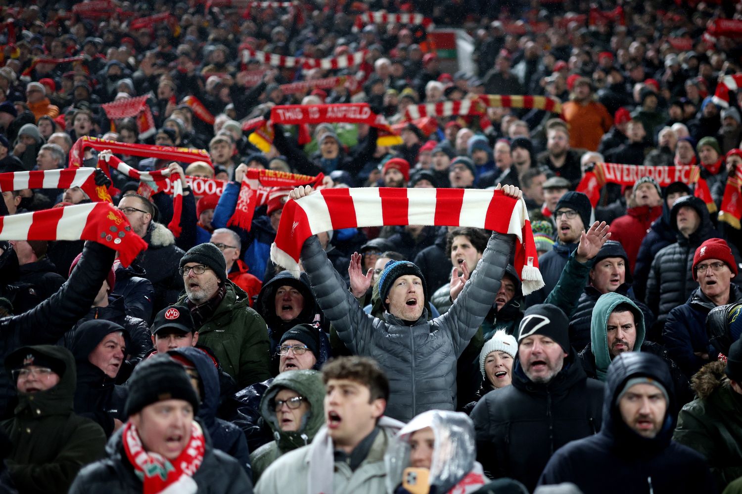 Liverpool fans at Anfield