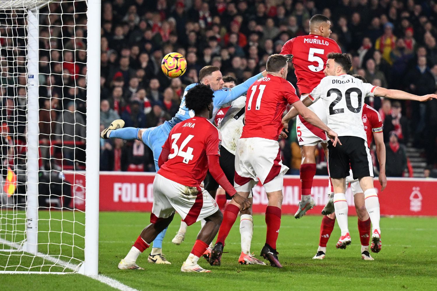 Diogo Jota scores for Liverpool against Nottingham Forest