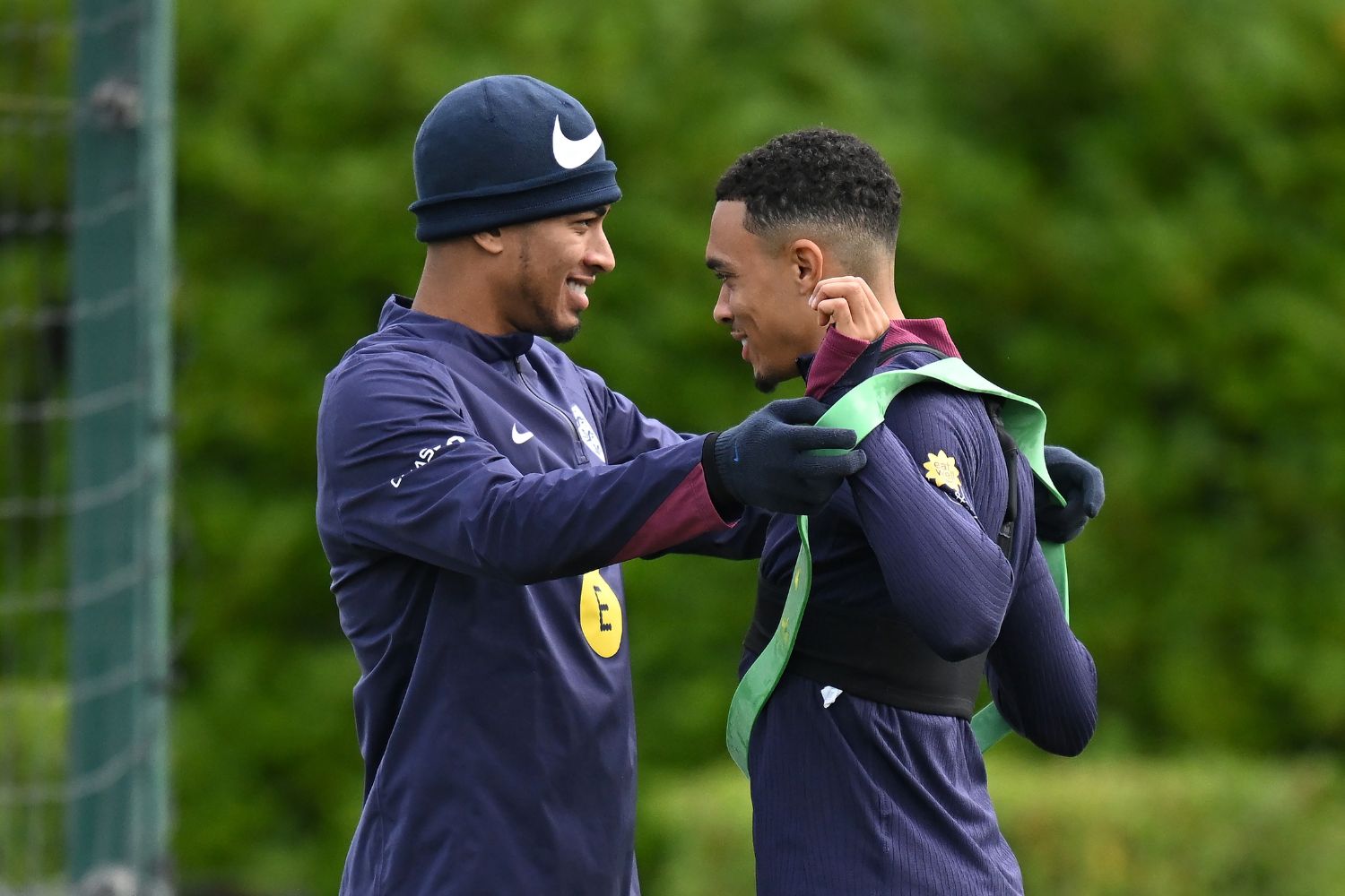 Jude Bellingham and Trent Alexander-Arnold in England training