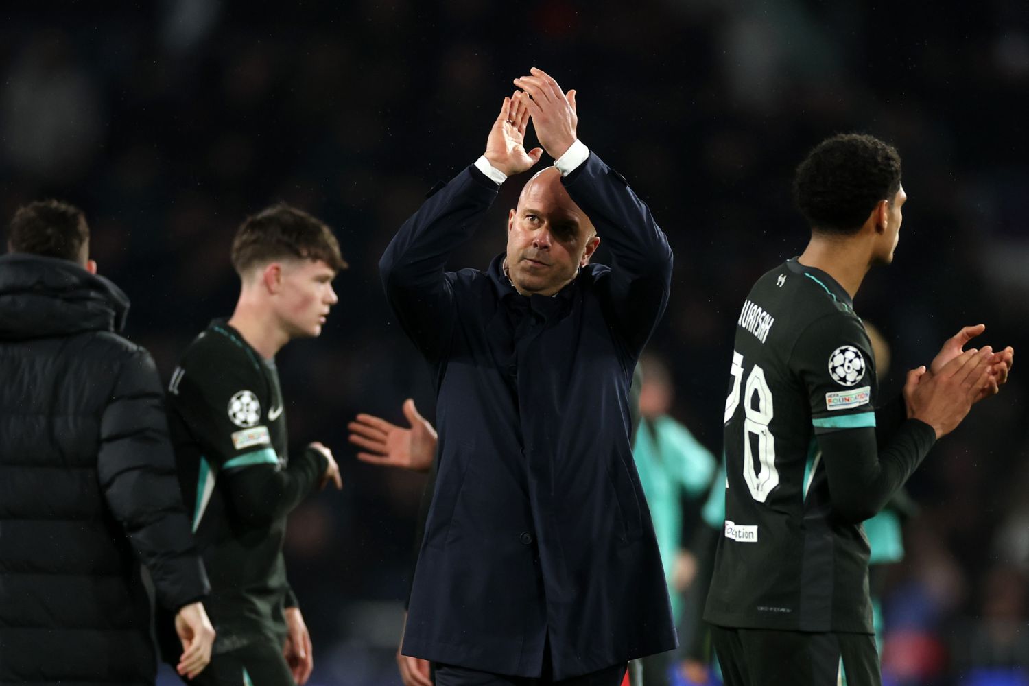 Arne Slot applauds PSV Liverpool fans