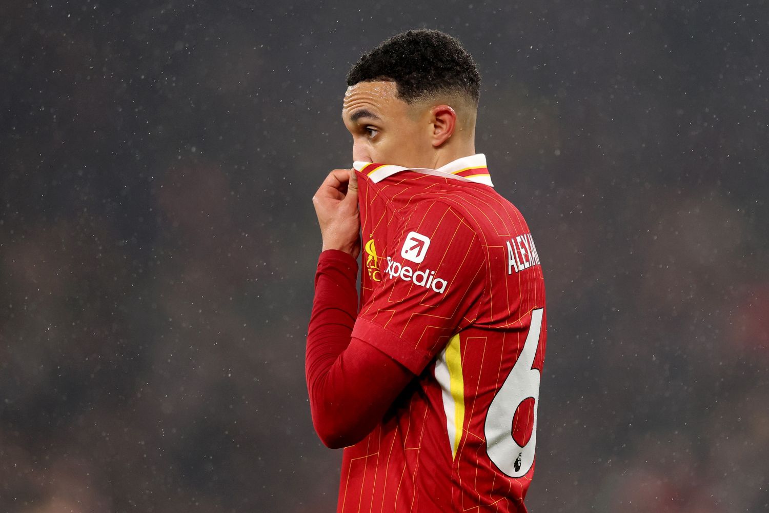 Trent Alexander-Arnold during the game against Manchester United