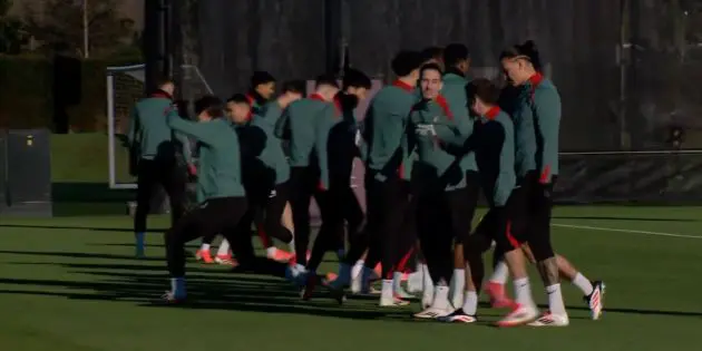 Darwin Nunez trains with Liverpool ahead of Brentford