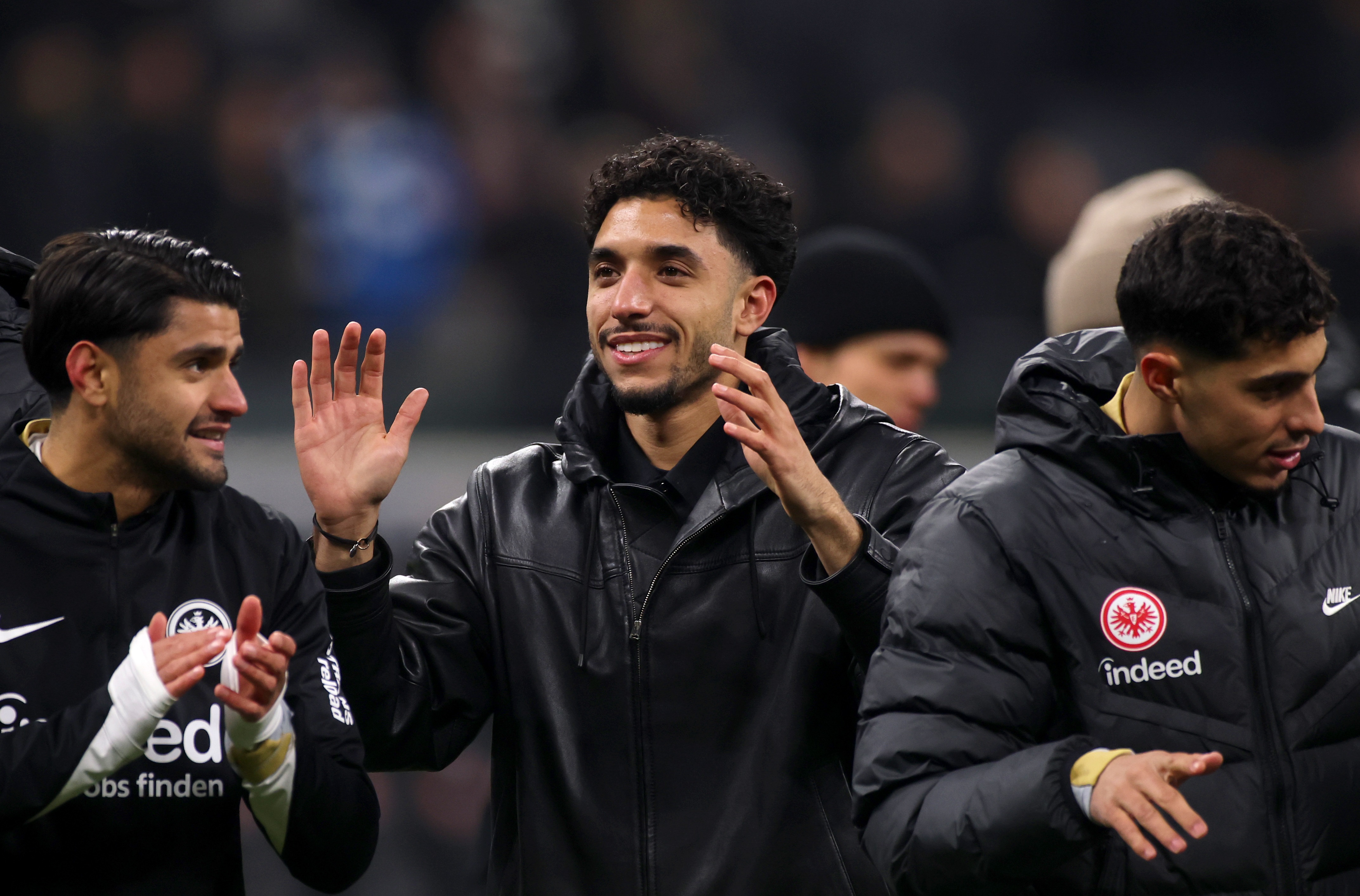 Omar Marmoush thanked the Frankfurt fans from the stands.