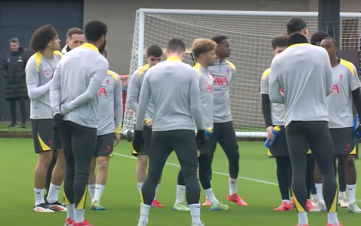 A number of Liverpool academy players trained with the first team ahead of the match against PSV Eindhoven