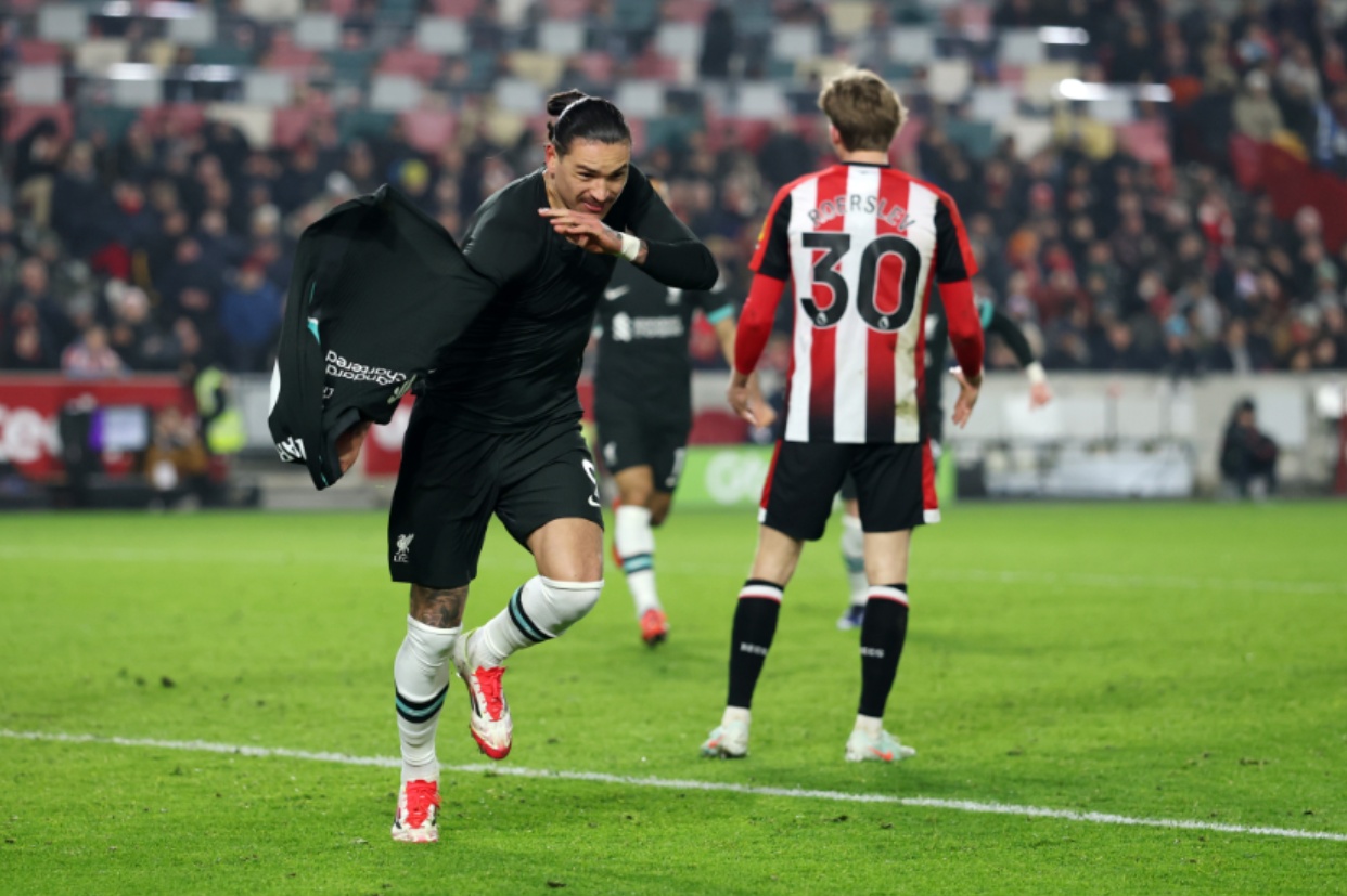 Darwin Nunez scored a stoppage time winner for Liverpool against Brentford