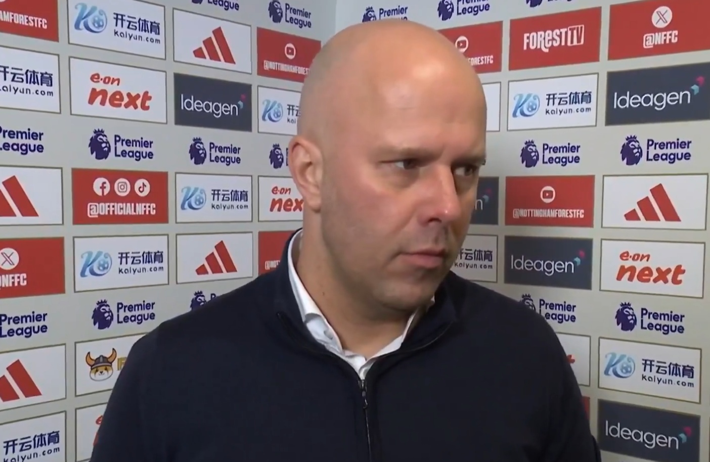 Arne Slot admitted that Diogo Jota scoring immediately after coming on against Forest was 'luck'