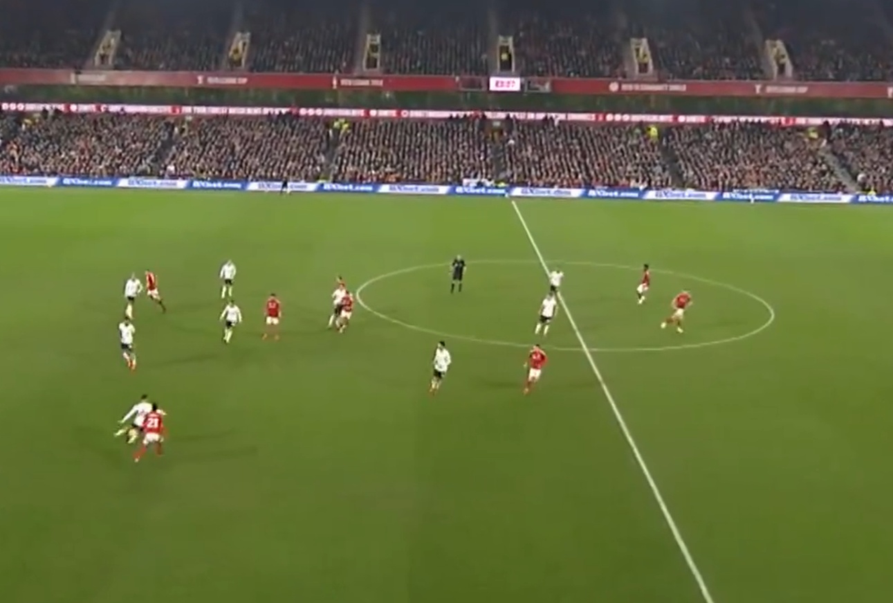 Trent Alexander-Arnold picks out a delightful 50-yard pass to Mo Salah