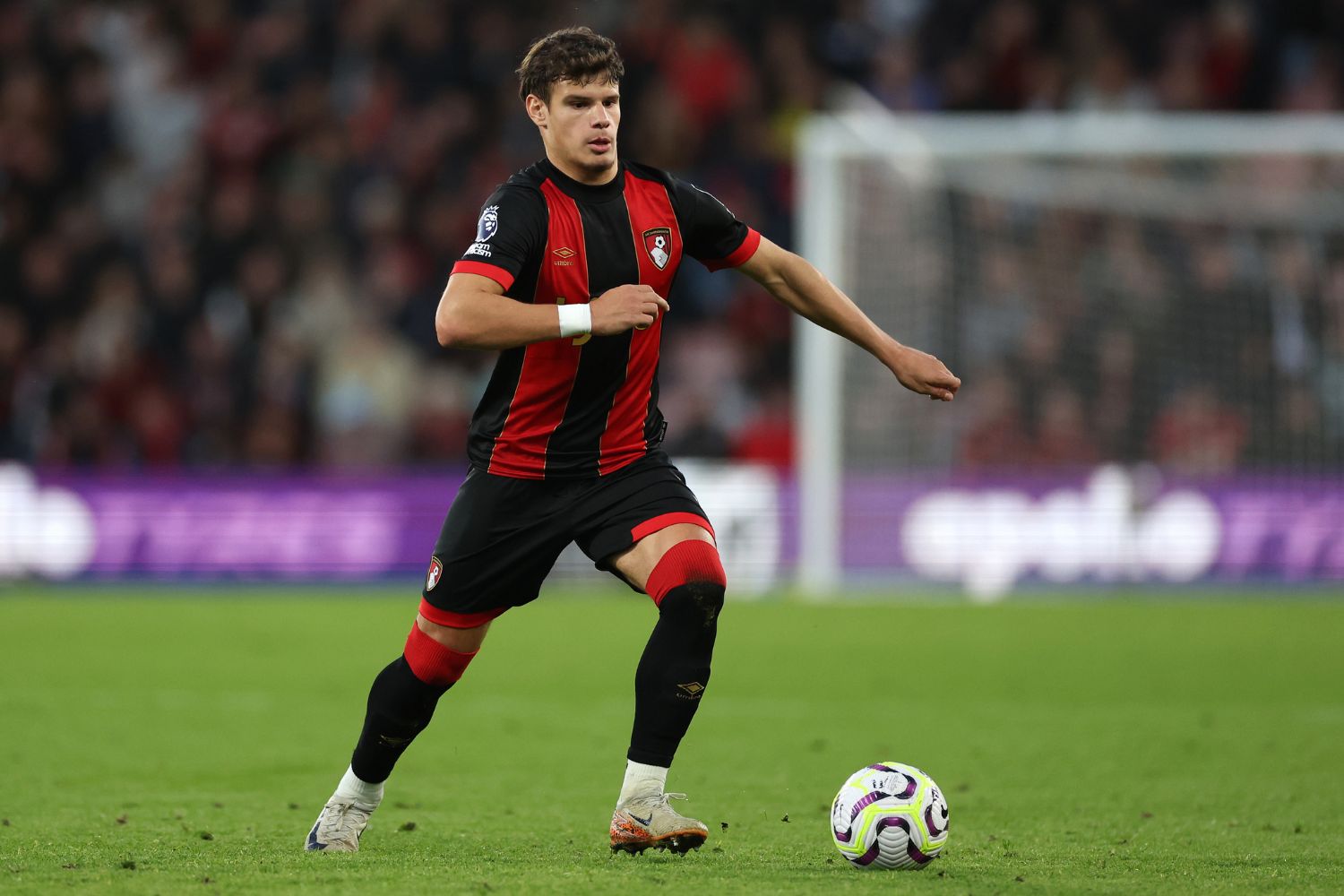 Milos Kerkez in action for Bournemouth