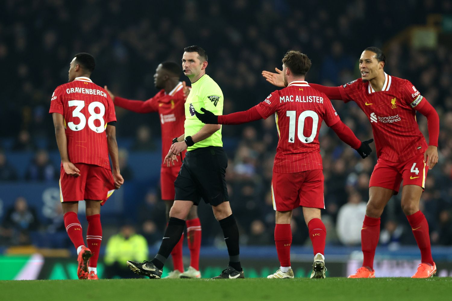 Michael Oliver upsets Liverpool players