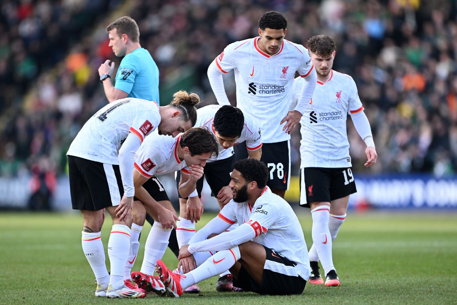 Wataru Endo, Harvey Elliott and Federico Chiesa all playing for Liverpool