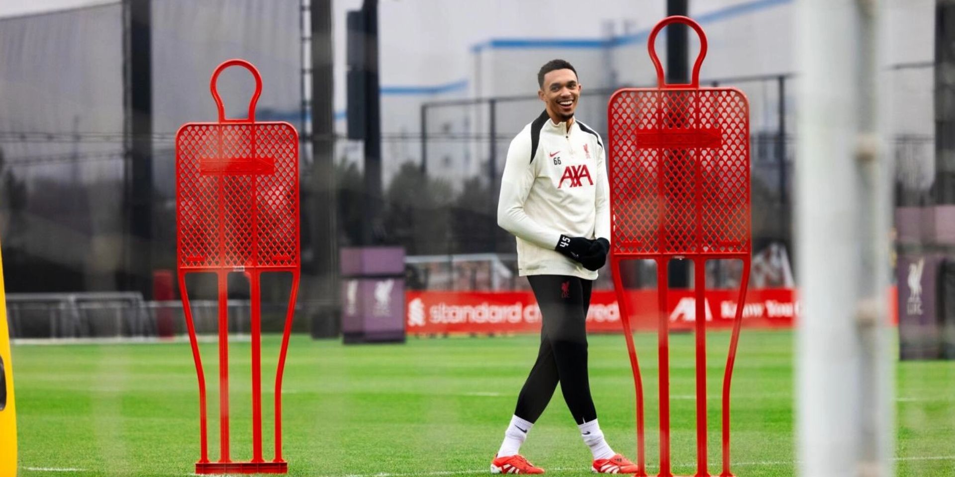 Trent Alexander-Arnold in training before the Merseyside derby