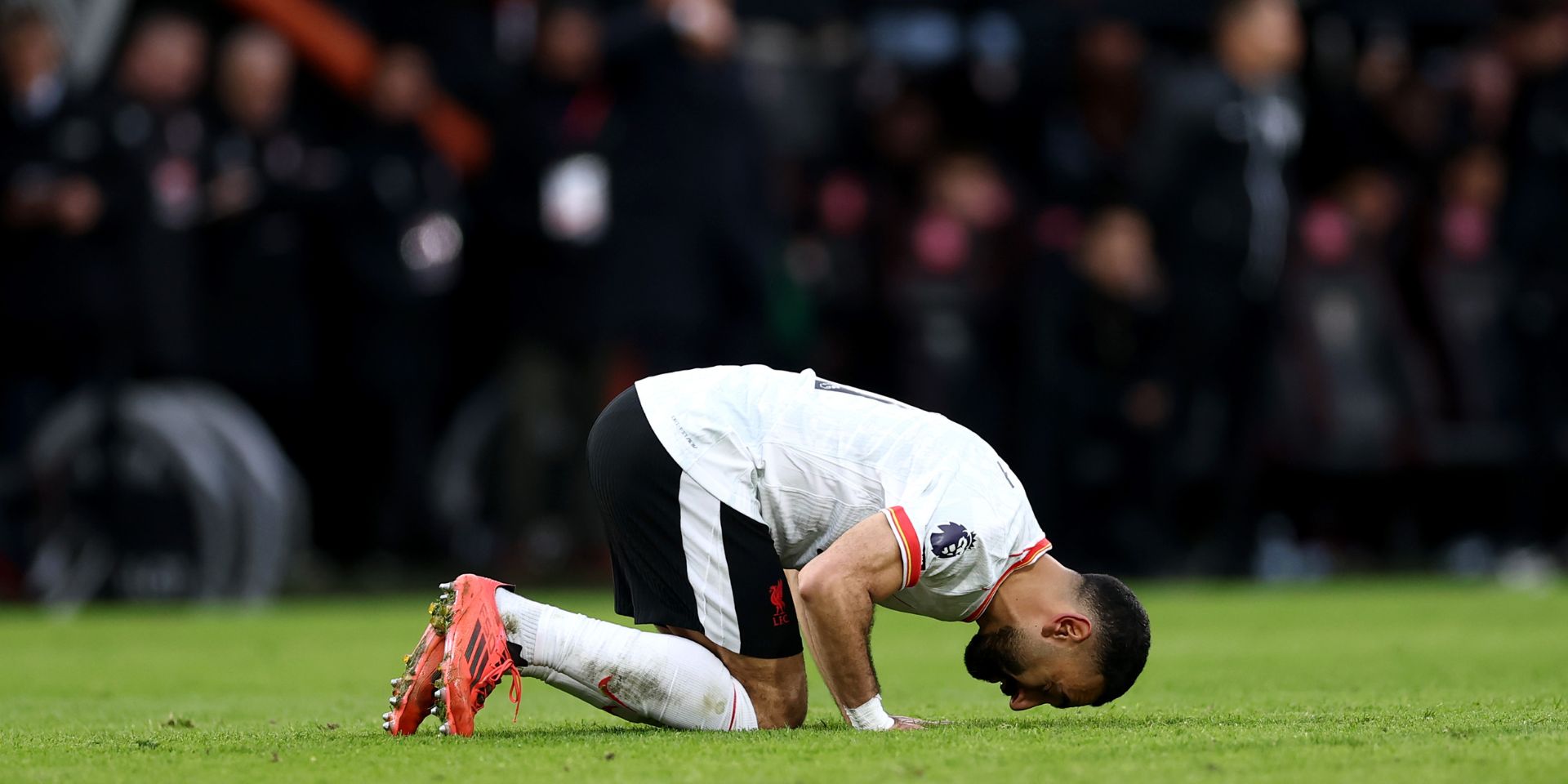 Mo Salah after scoring against Bournemouth