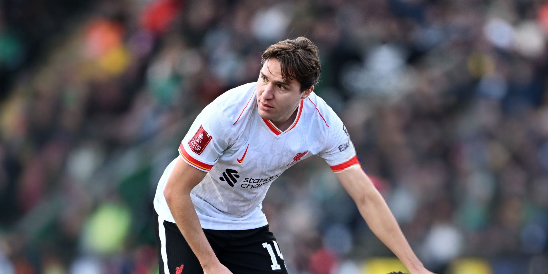 Federico Chiesa plays against Plymouth in the FA Cup