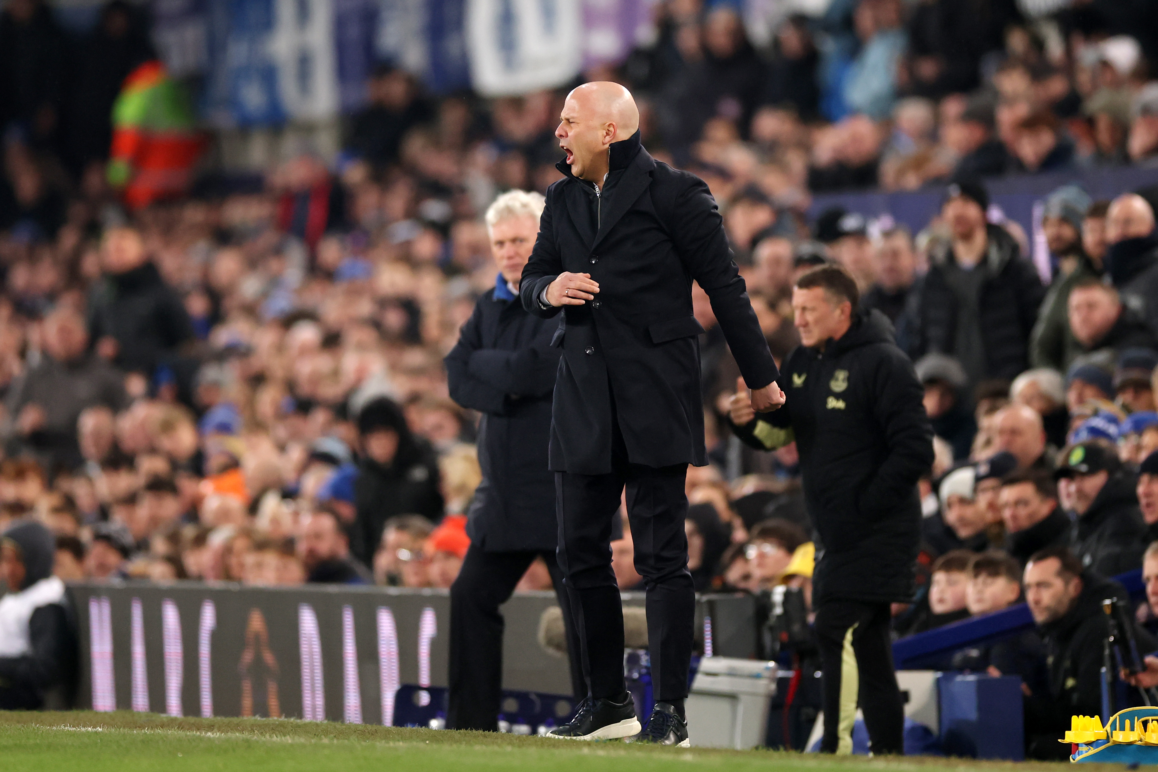 Arne Slot has been hit with a two-match touchline ban after his red card against Everton