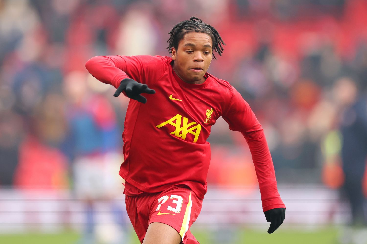 Rio Ngumoha in action for Liverpool