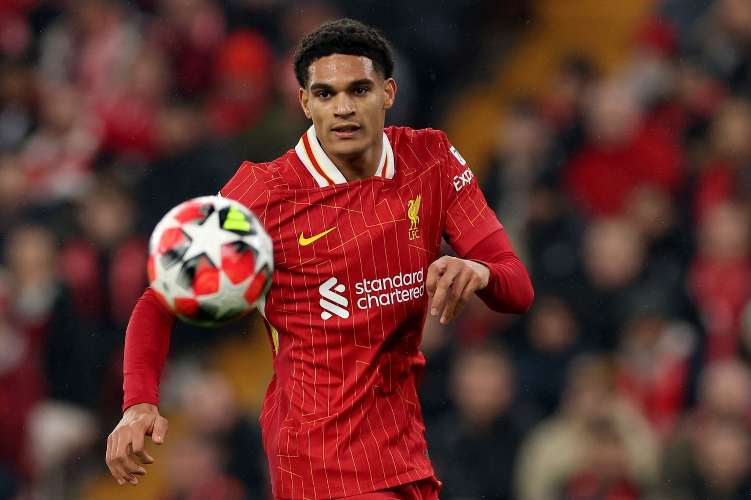 Jarell Quansah in action for Liverpool