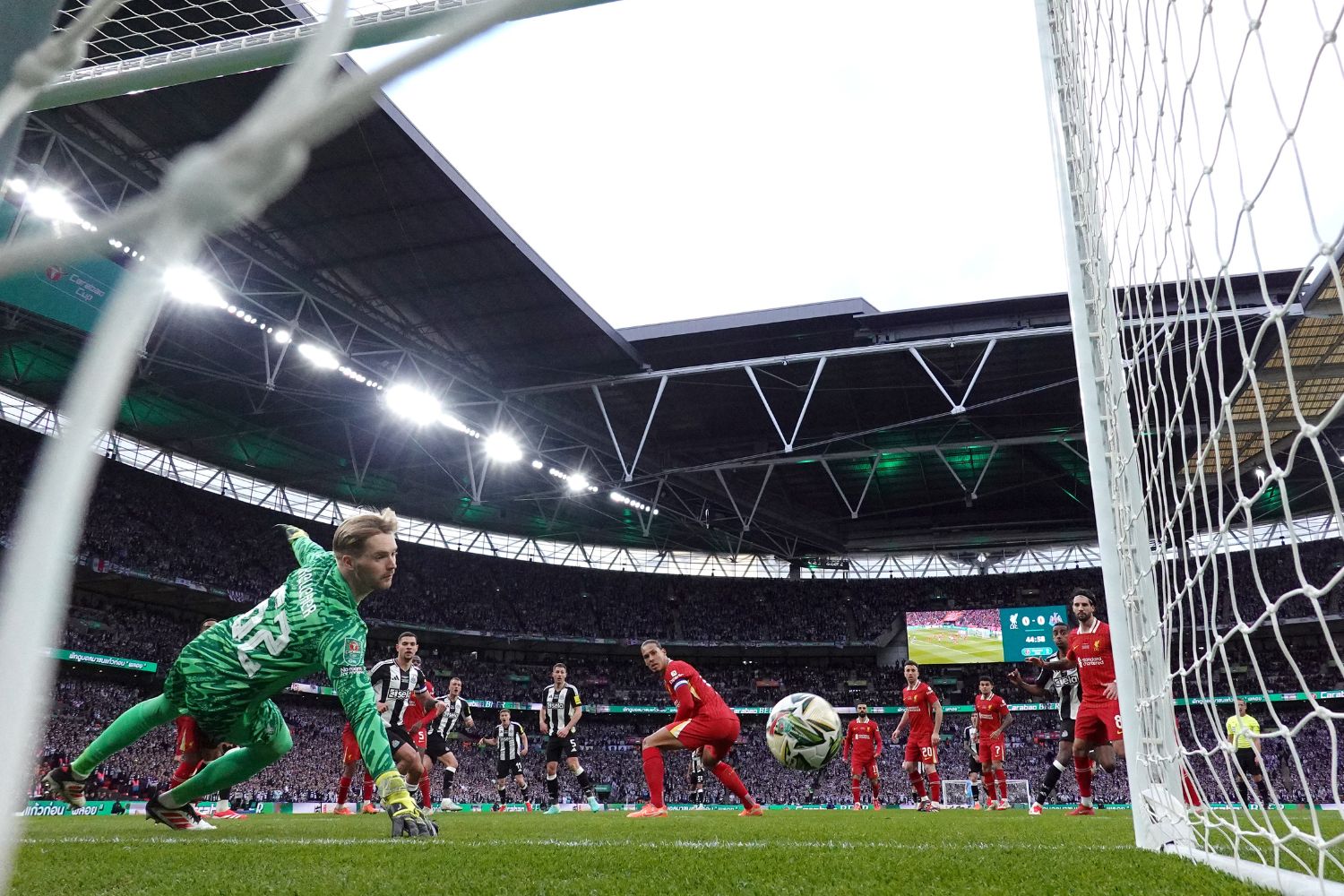 Dan Burn scores against Liverpool