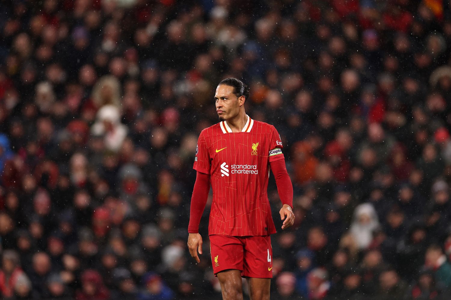 Virgil van Dijk plays at Anfield against Newcastle