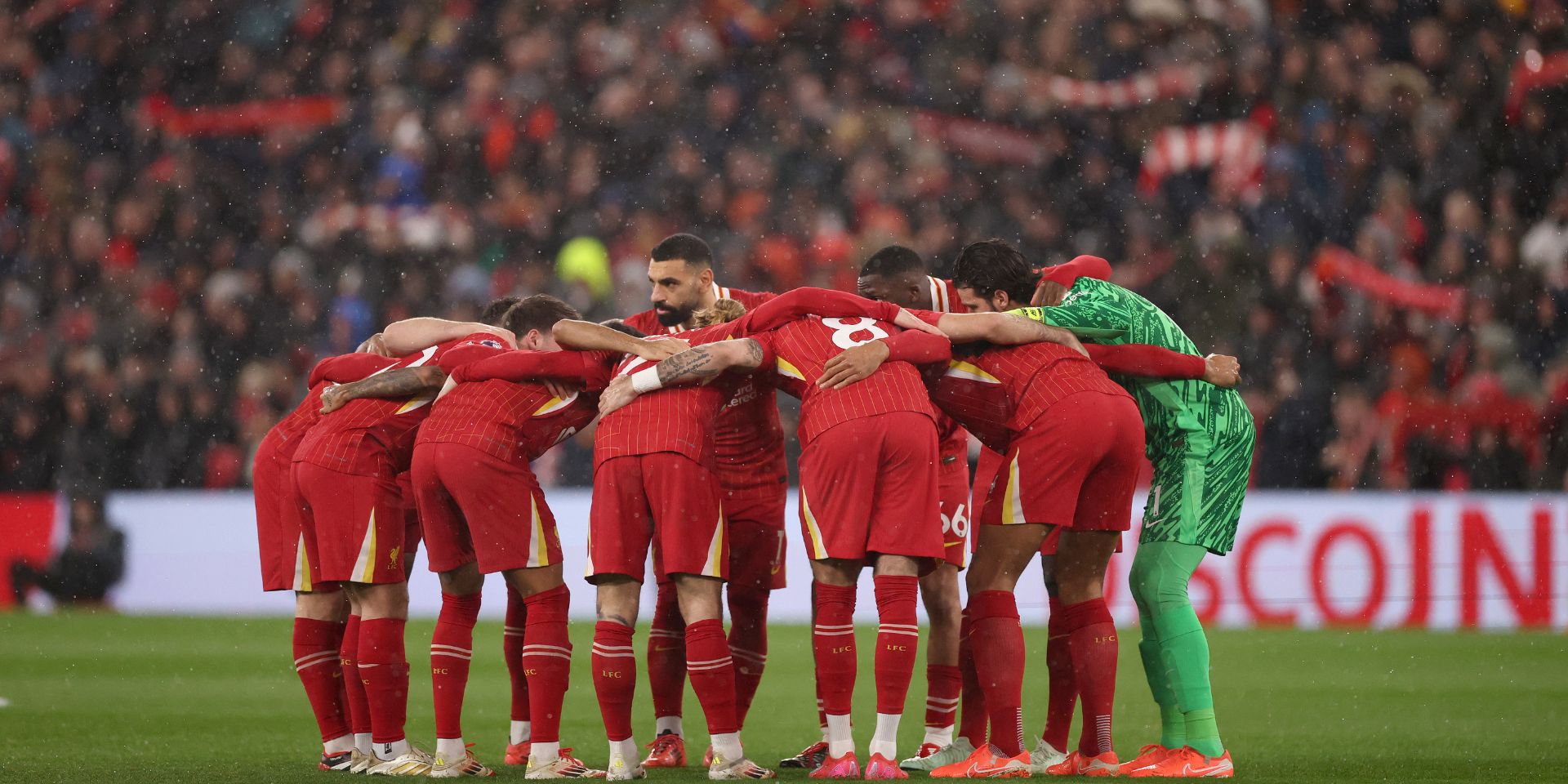 The Liverpool squad at Anfield