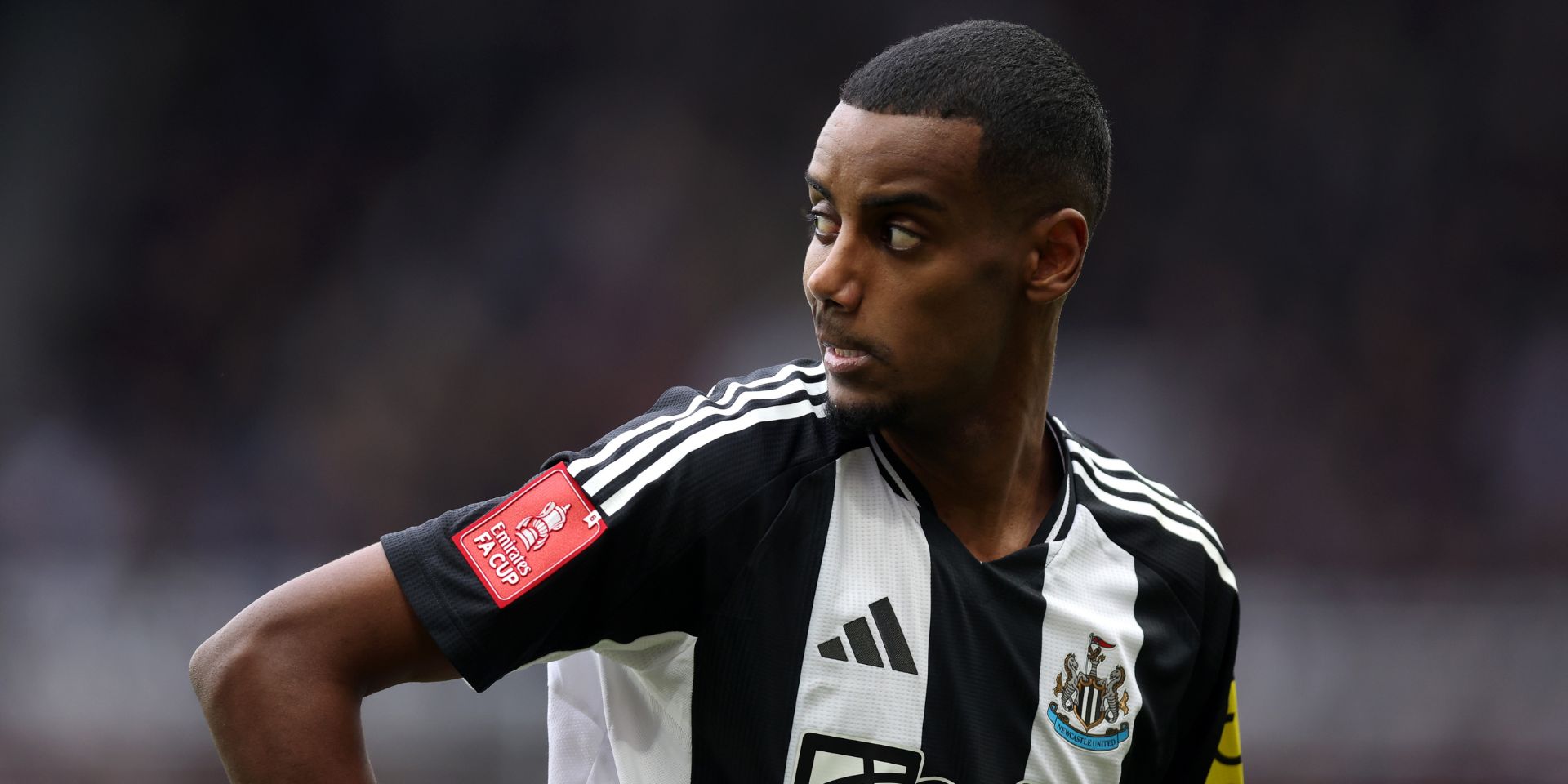 Alexander Isak in action for Newcastle United