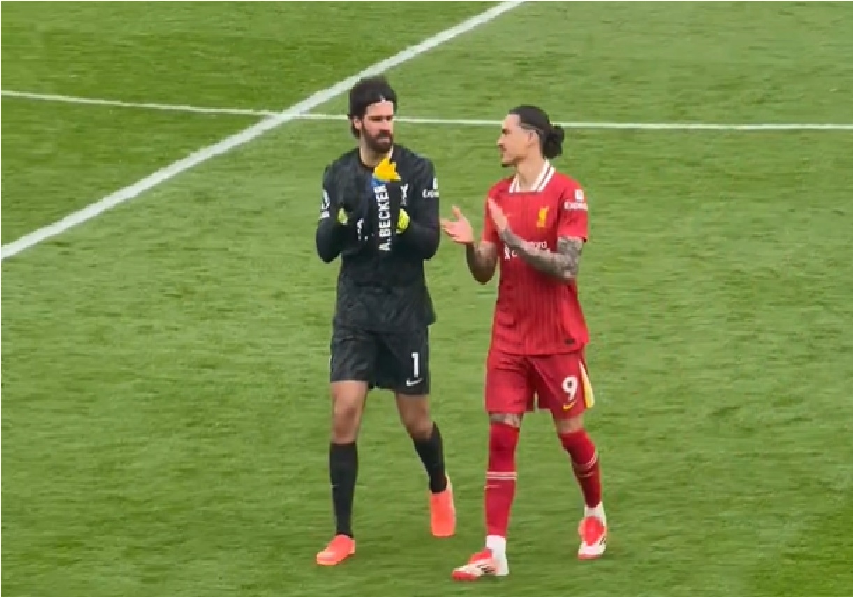 Alisson ensured that Darwin Nunez felt the love after Liverpool's win over Southampton