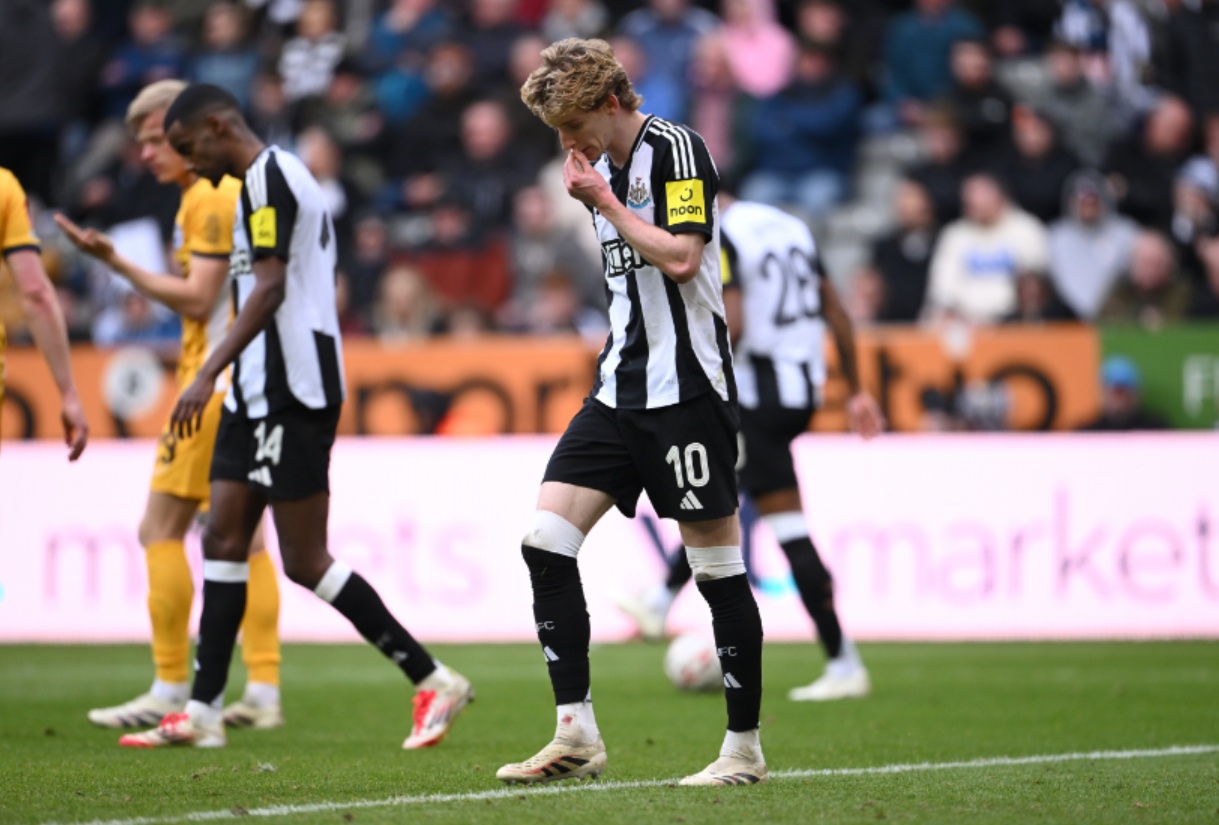 Anthony Gordon is suspended for the Carabao Cup final after his red card against Brighton on Sunday