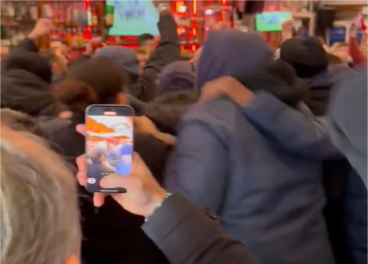 Liverpool and PSG fans enjoyed themselves before kick-off at Anfield