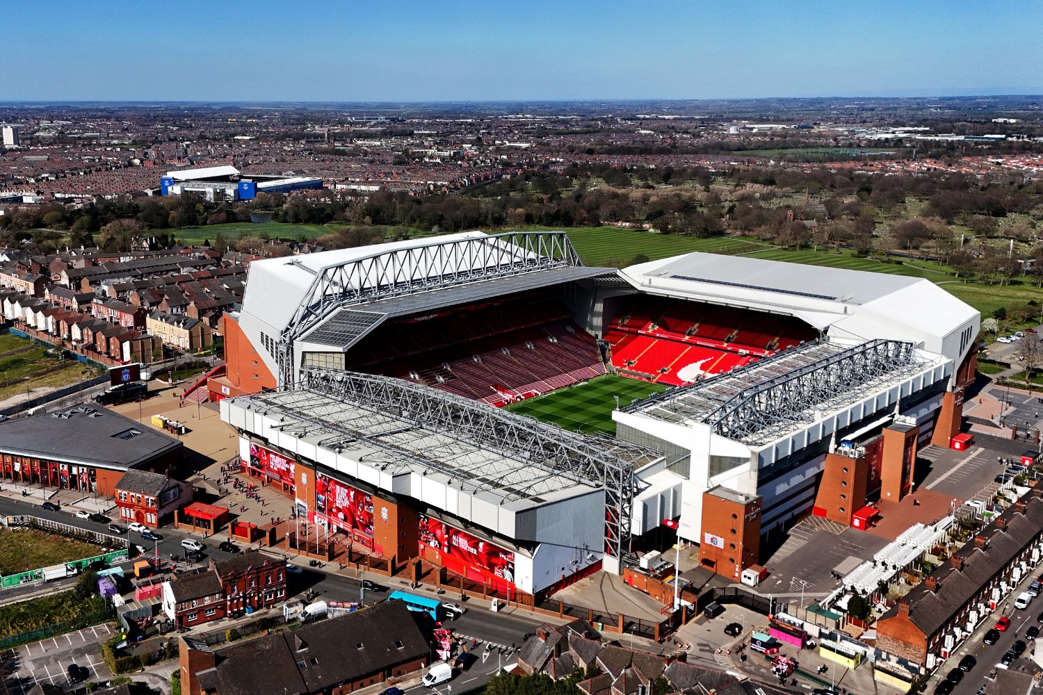 Anfield ahead of the Merseyside derby