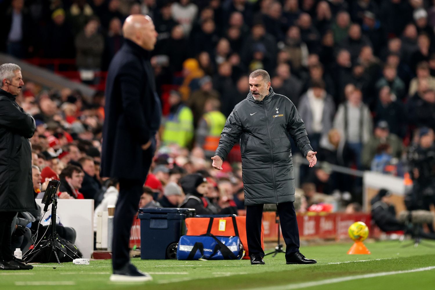 Ange Postecoglou watches Tottenham in anguish