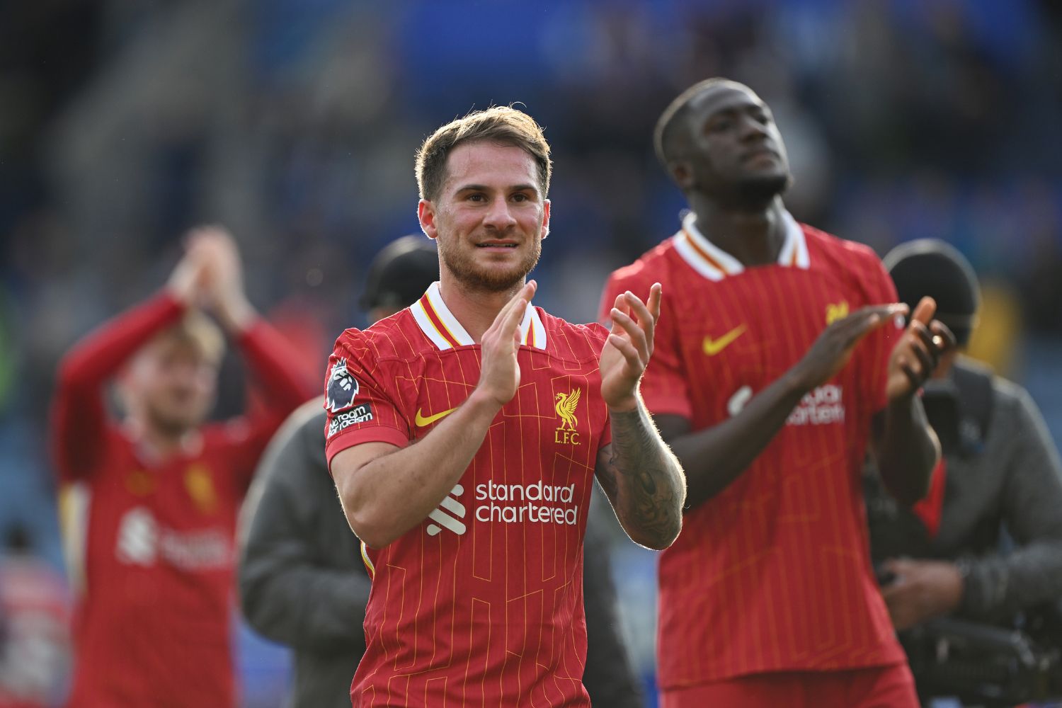 Alexis Mac Allister applauds Liverpool fans