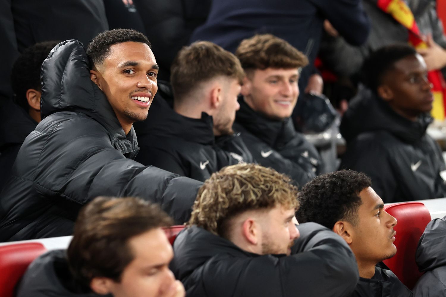 Trent Alexander-Arnold watches Liverpool at Anfield