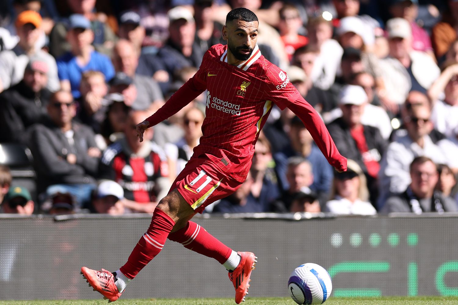 Mo Salah playing against Fulham