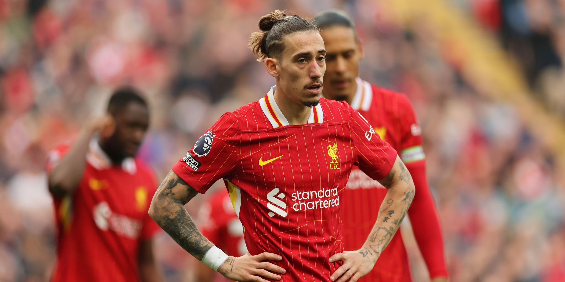 Kostas Tsimikas playing at Anfield