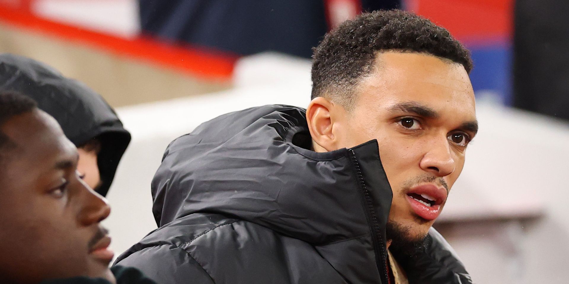 Trent Alexander-Arnold on the bench at Anfield