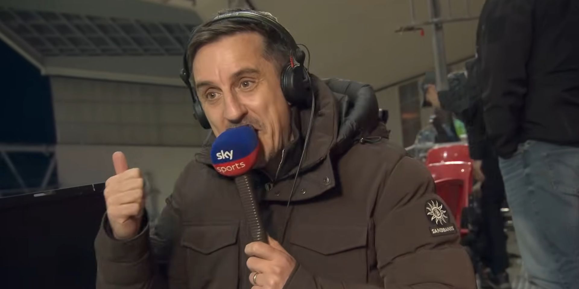 Gary Neville on Luis Diaz and Diogo Jota for Liverpool's goal against Everton
