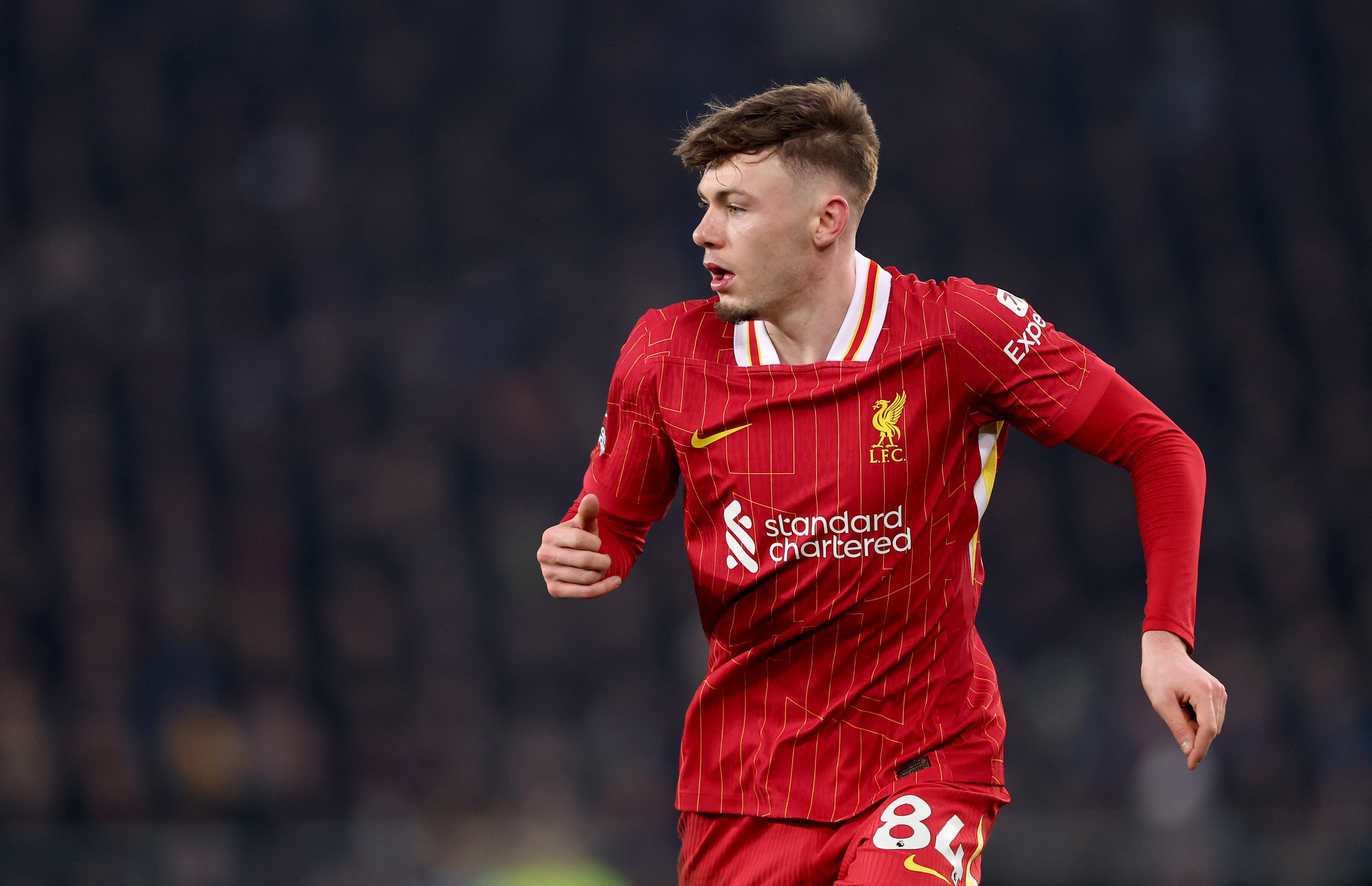 Conor Bradley had a nervy moment in the opening few minutes against Leicester
