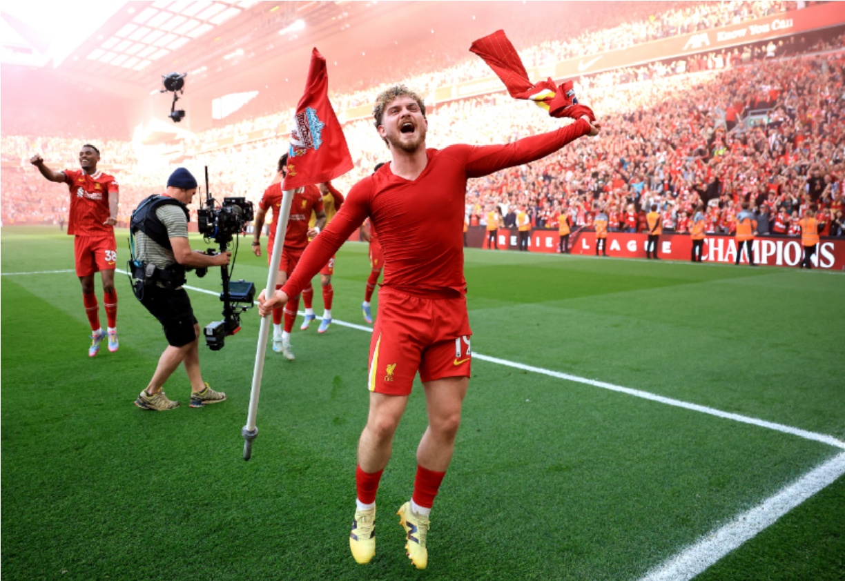 Harvey Elliott has said that he'd like to stay at Liverpool for the rest of his career
