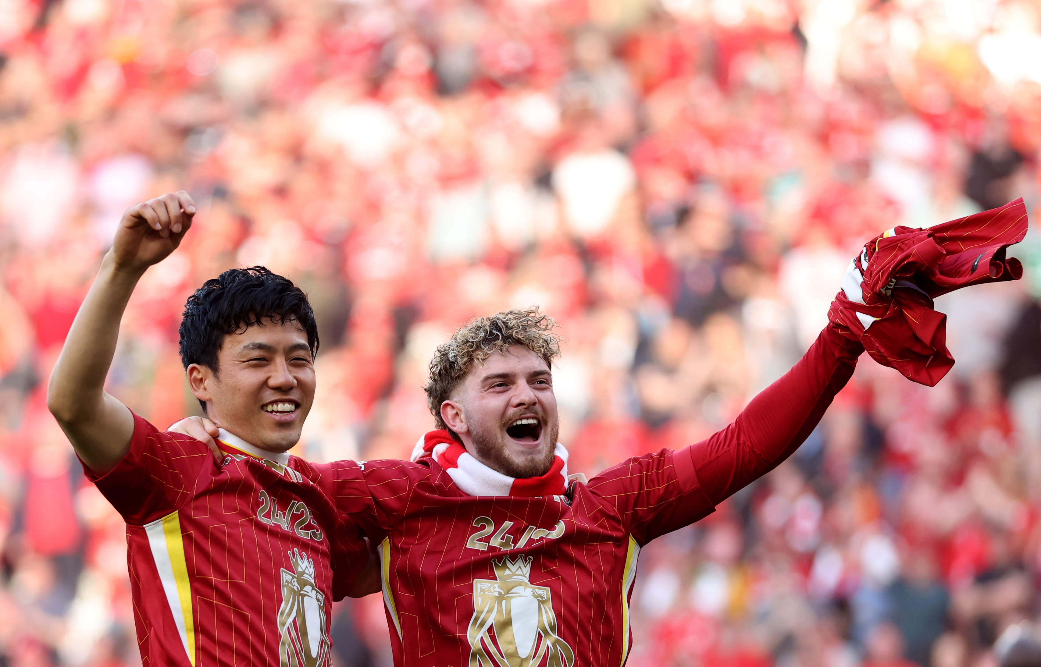 Wataru Endo and Harvey Elliott have made valuable contributions to Liverpool's Premier League title triumph