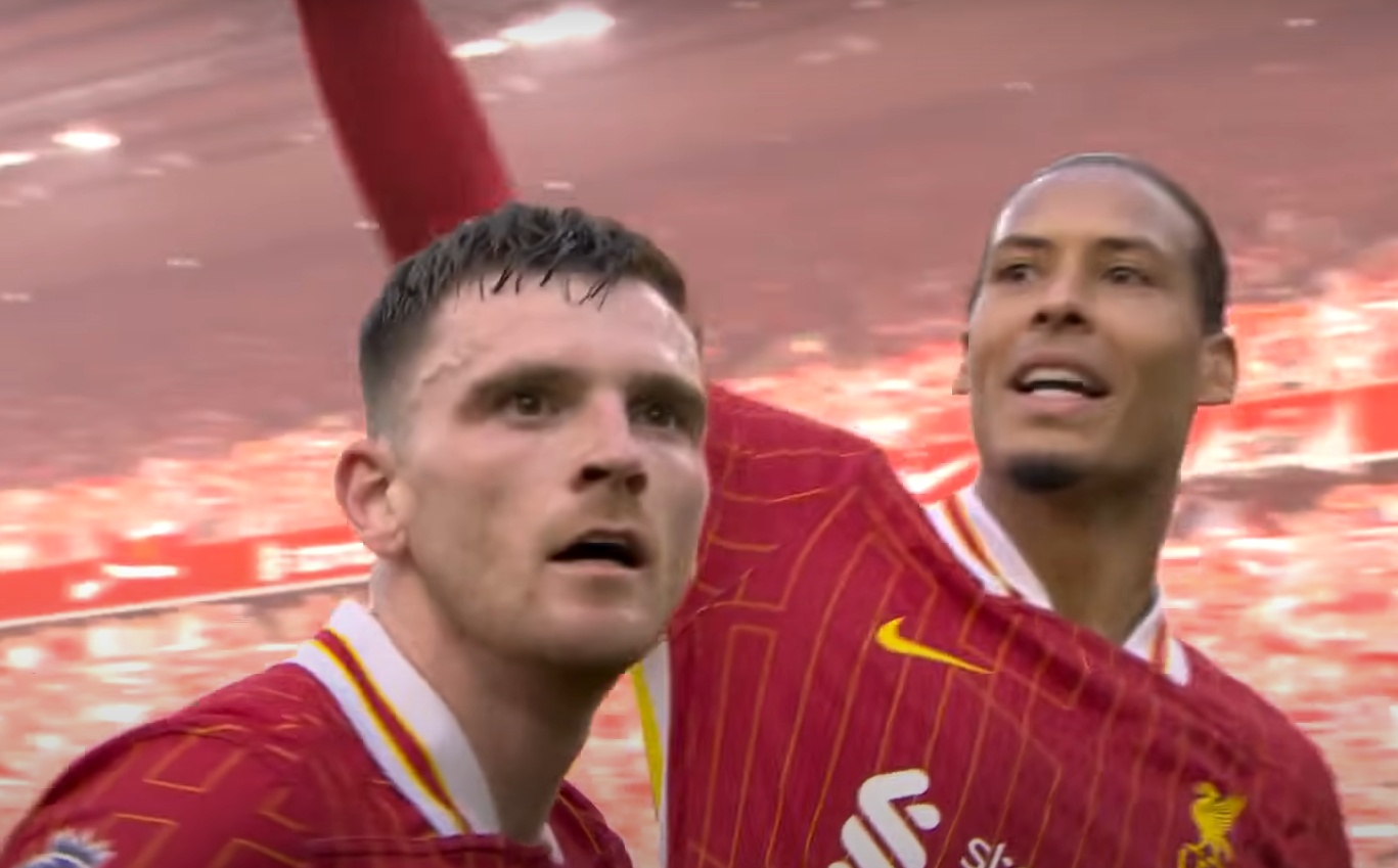 (Video) Van Dijk bellows two-word instruction to LFC teammates during post-match celebrations