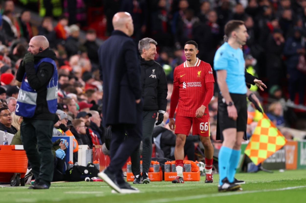 Trent Alexander-Arnold is hoping to be back from injury by the end of April