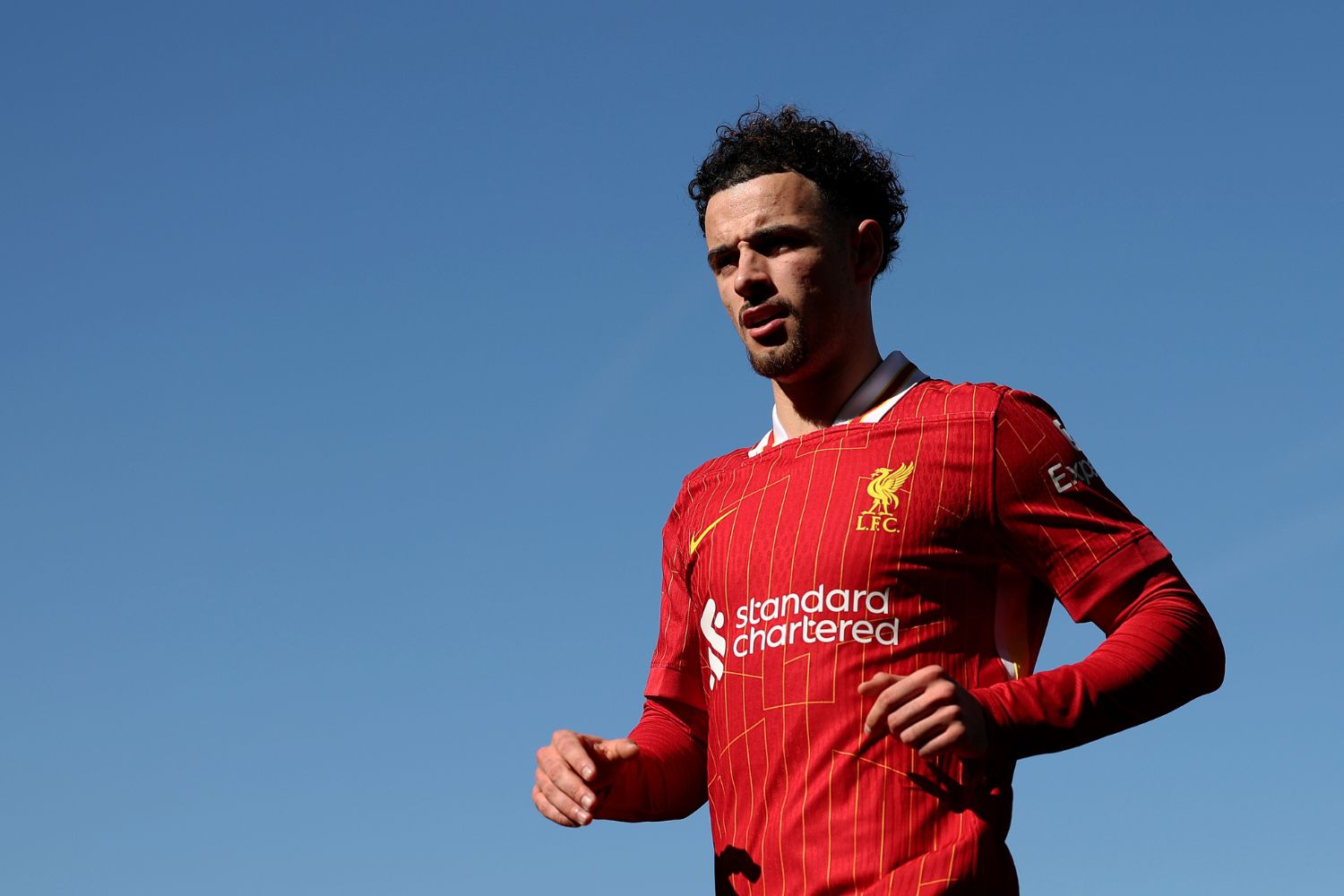 Curtis Jones playing for Liverpool