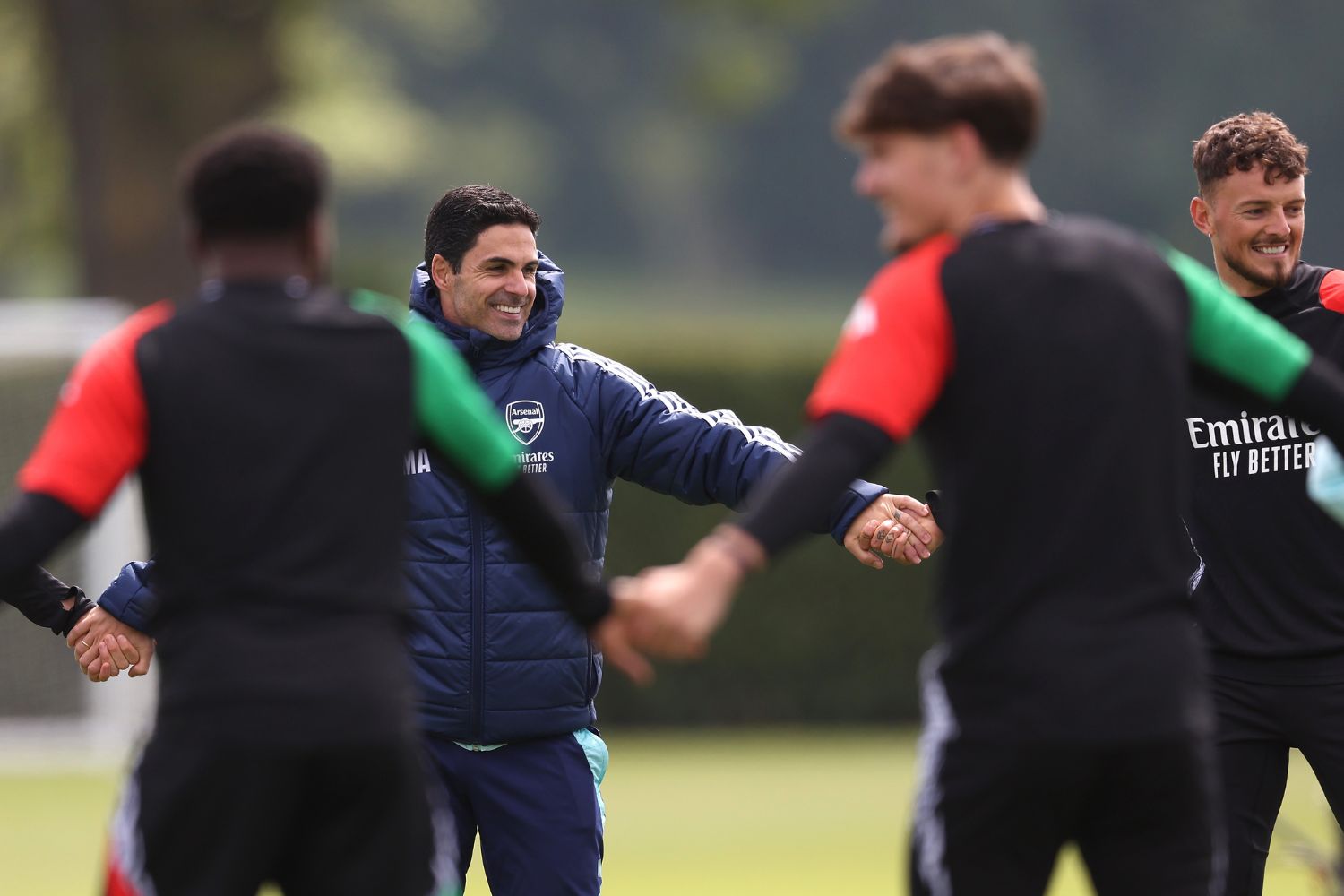 Mikel Arteta in training for Arsenal