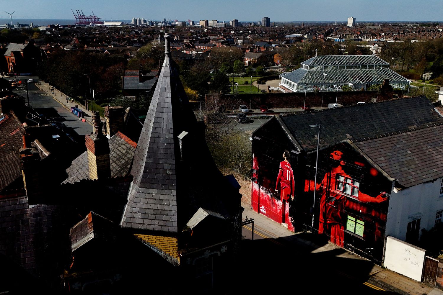 Mo Salah mural at Anfield