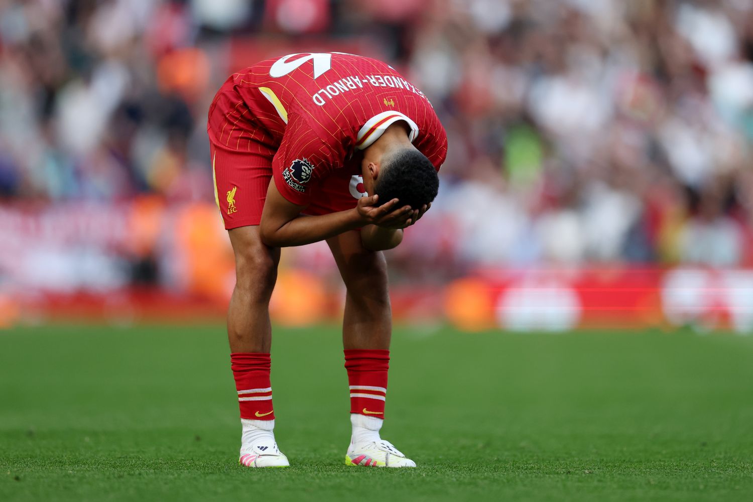 Trent Alexander-Arnold during the game with Arsenal